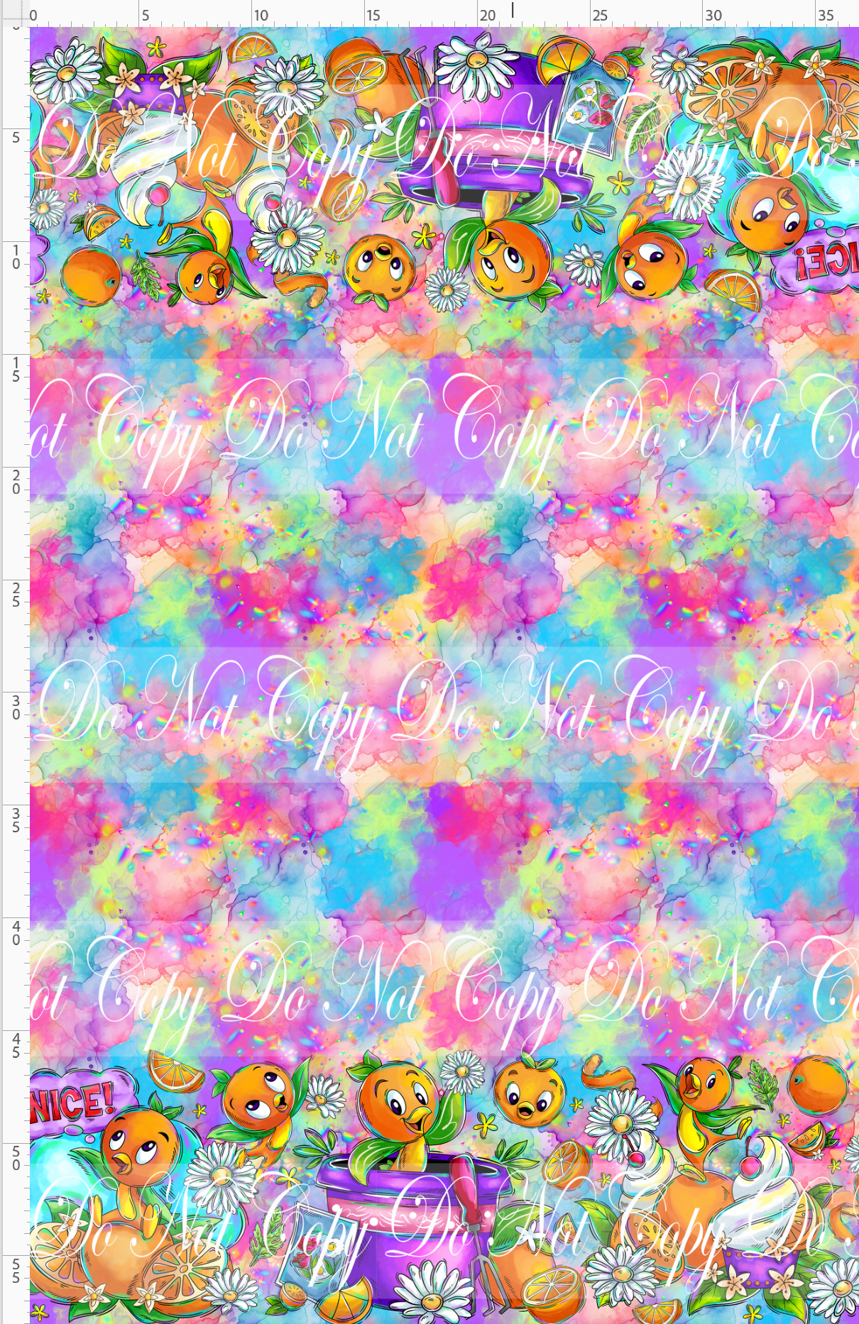 Orange Sunshine - Double Border - Colorful