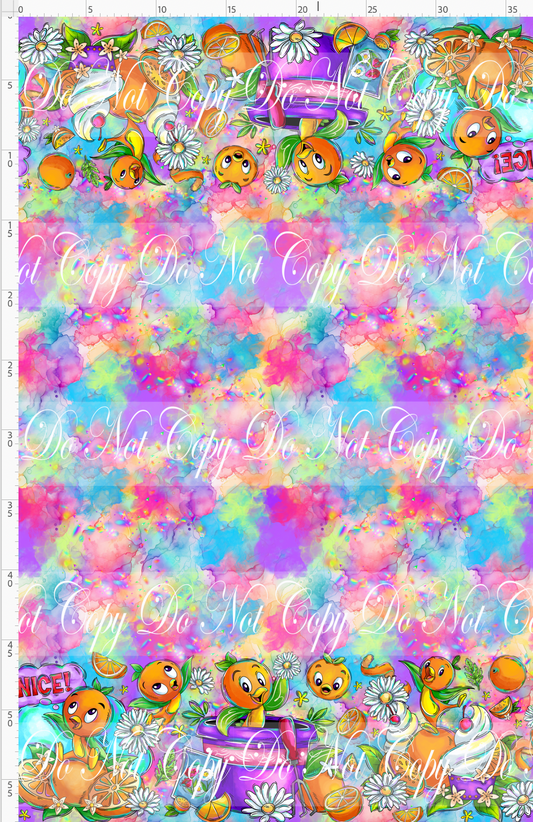 Orange Sunshine - Double Border - Colorful