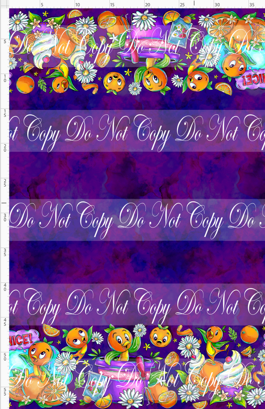 Orange Sunshine - Double Border - Purple