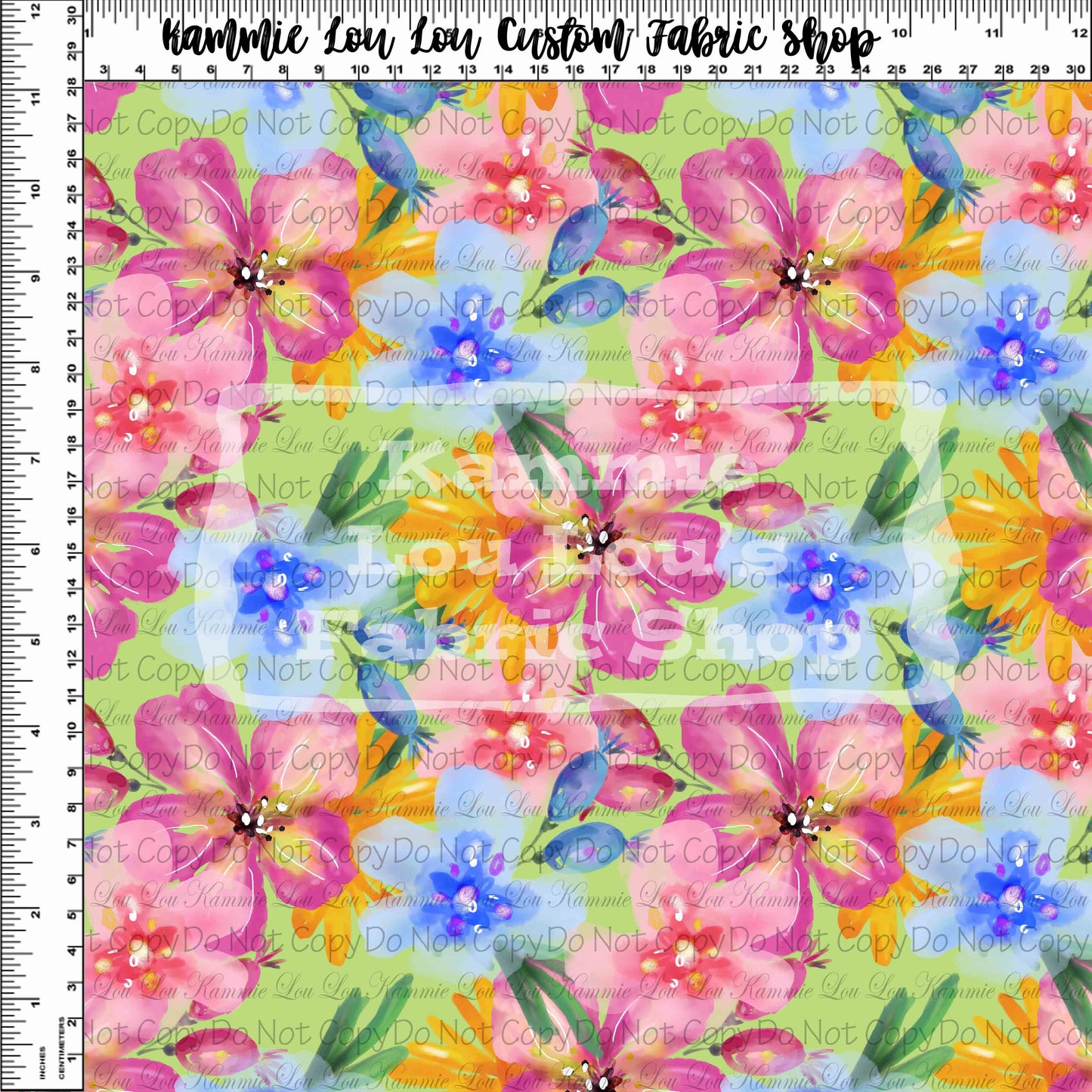 Paradise - Blue Hibiscus Floral