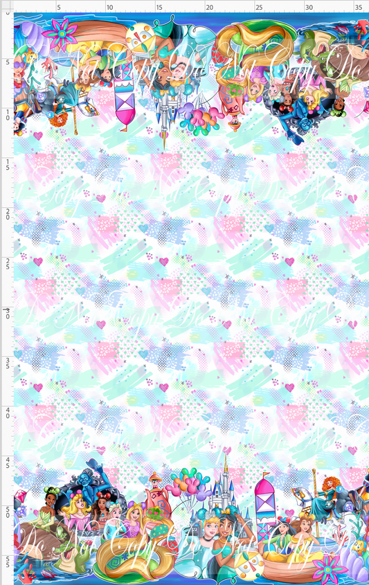 Park Day Princesses-double border-pop background