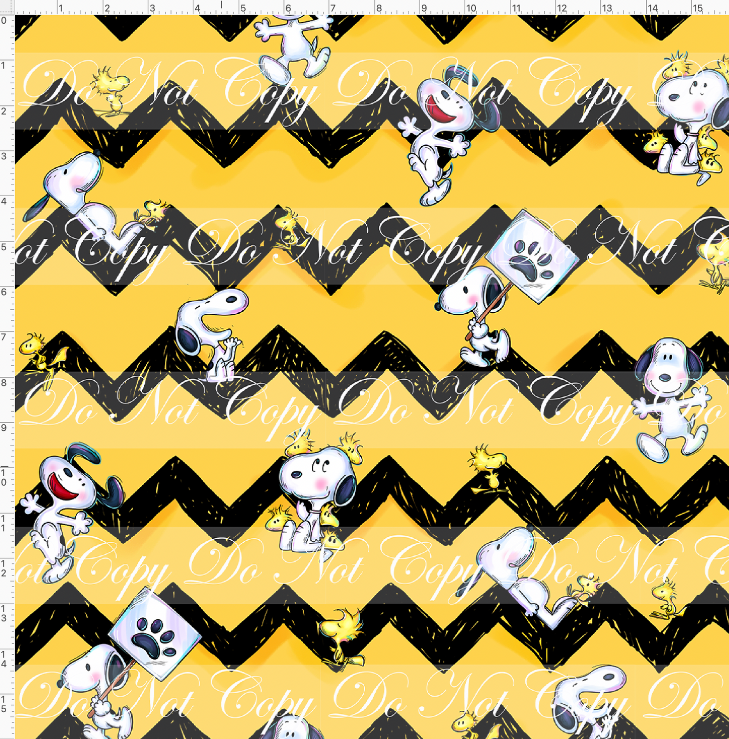 Peanut Pup-yellow with characters-large scale