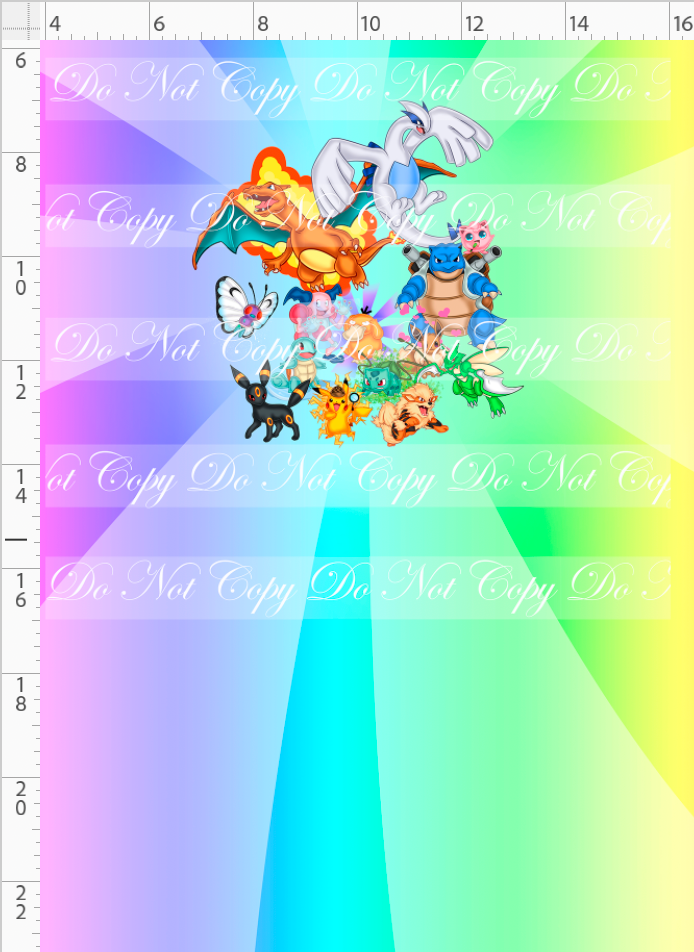 Pocket Critters colorful panel child