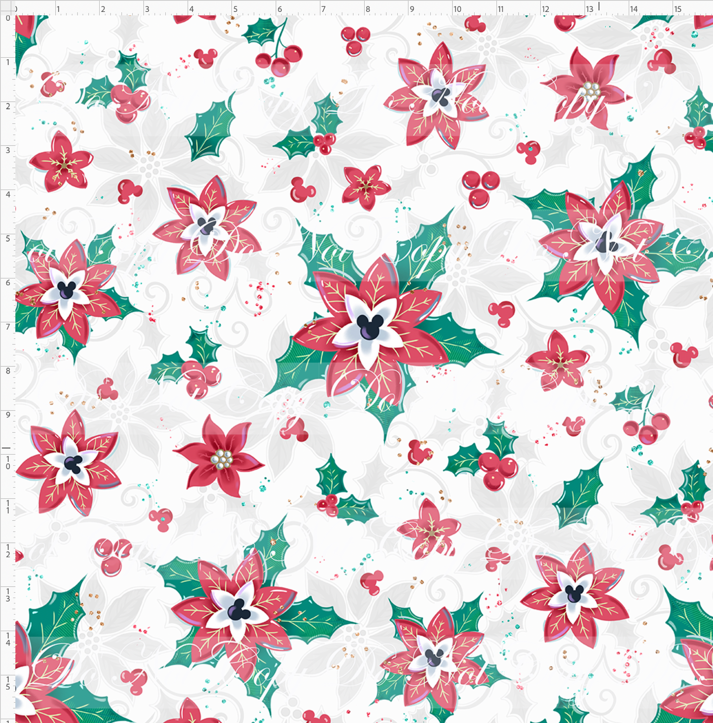 Poinsettia Mouse-Poinsetta-White-Large Scale
