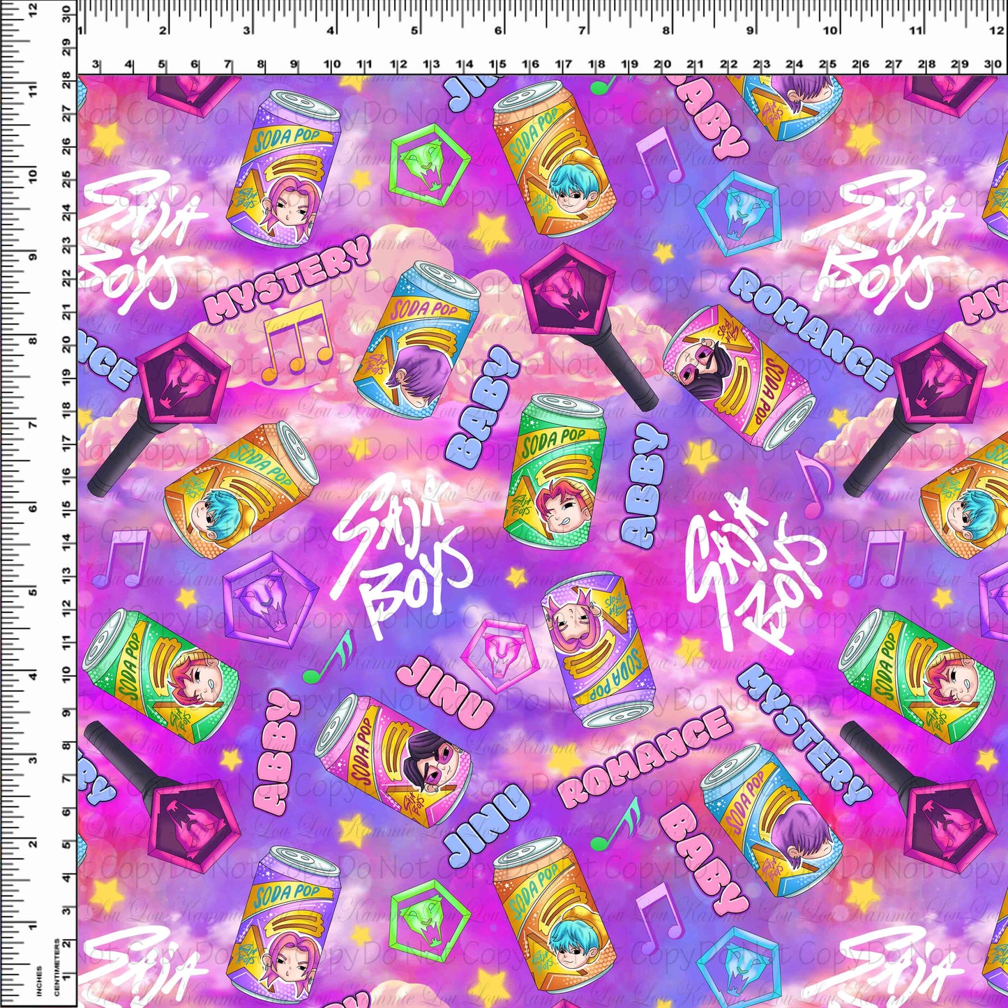 Pop Stars - Soda Pop & Words Coordinate Pink