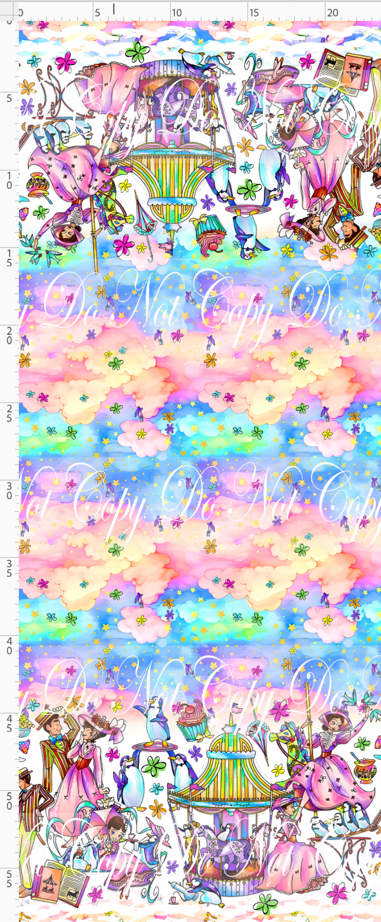 Practically Perfect - Double Border - Rainbow