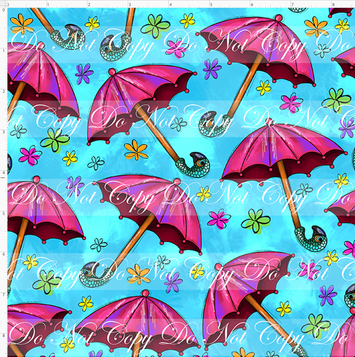 Practically Perfect - Umbrella Toss - Regular Scale - Teal
