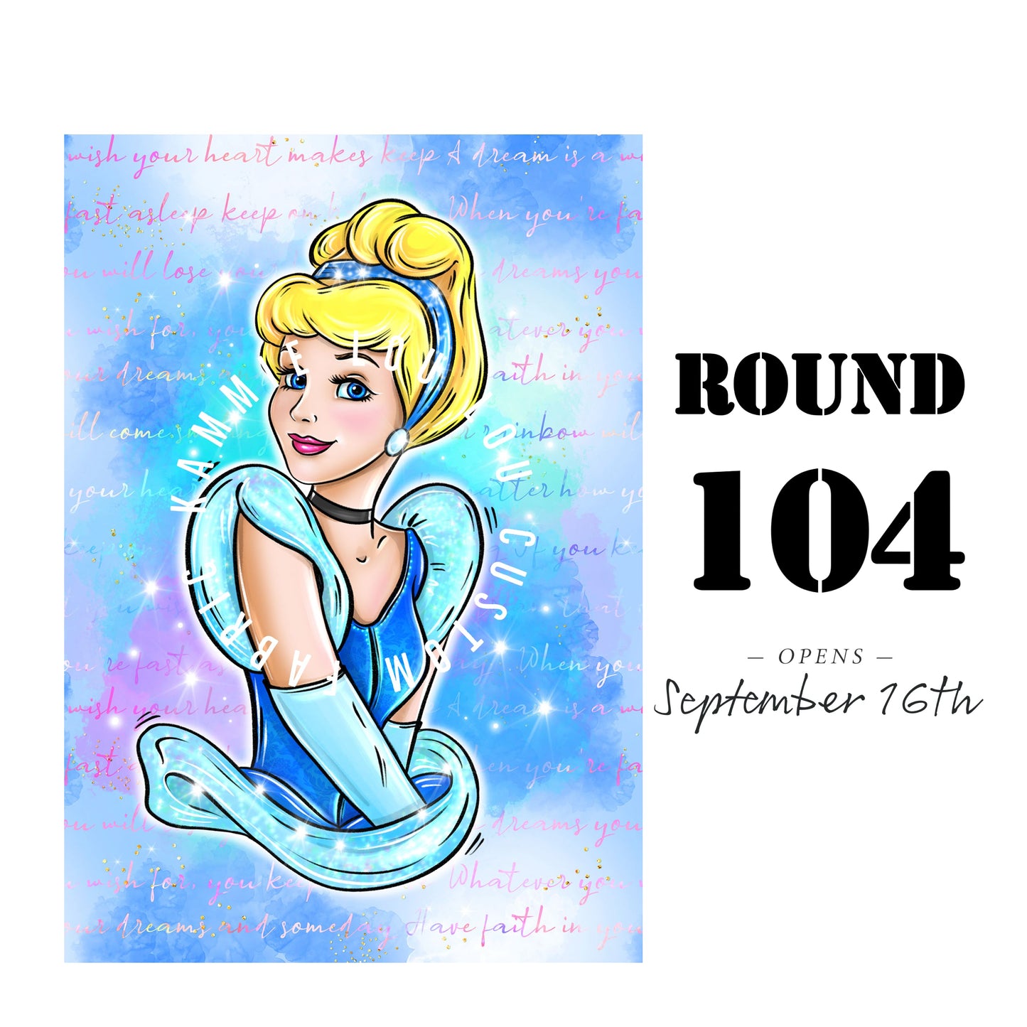 Princess Cindy - Full Size Blanket Panel 58W x 72H