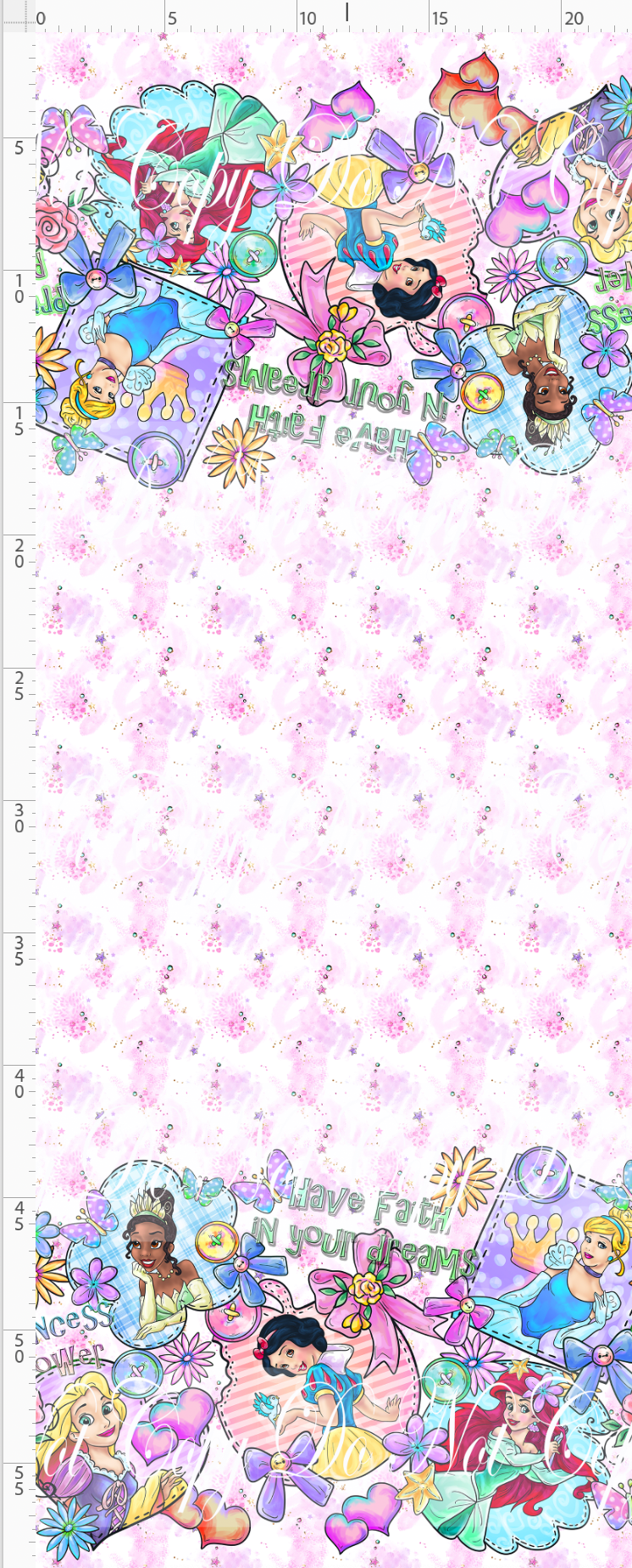 Princess Power - Double Border - Pink