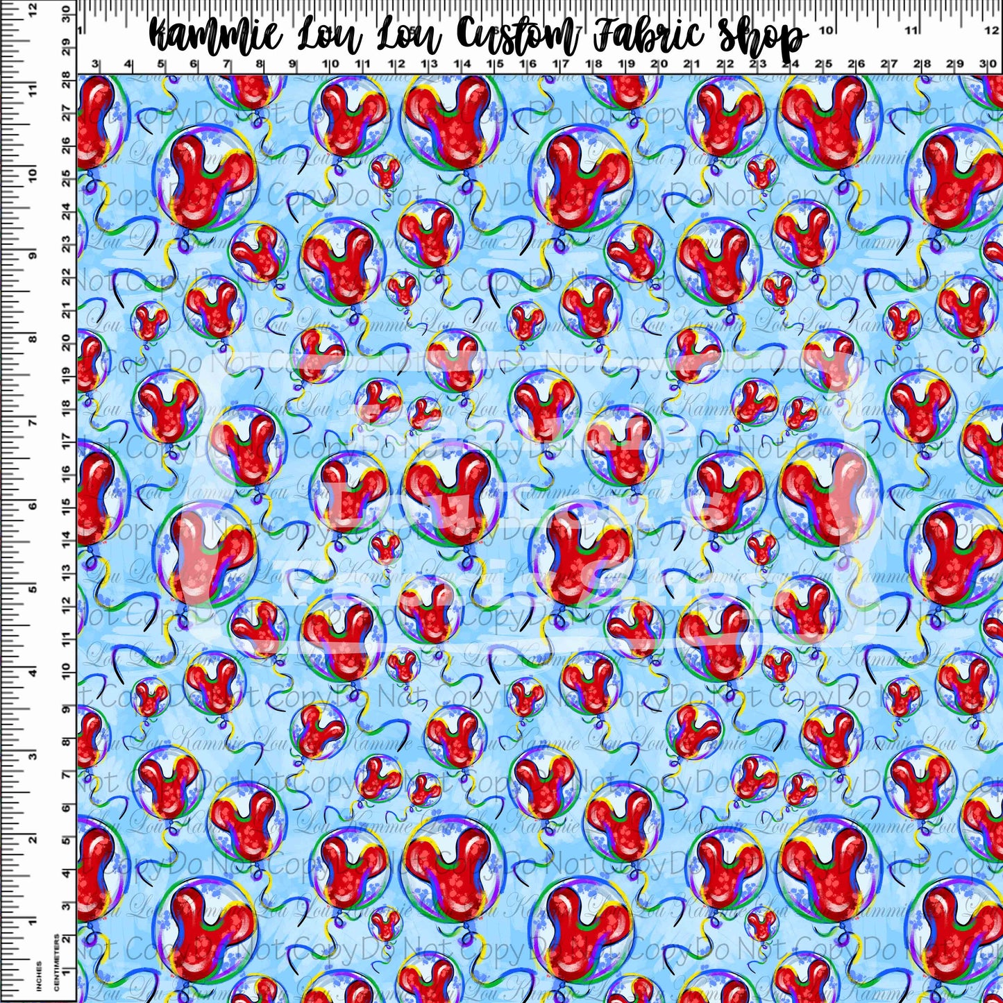 R101 Colorful Mouse - Balloons Light Blue - Tiny Scale