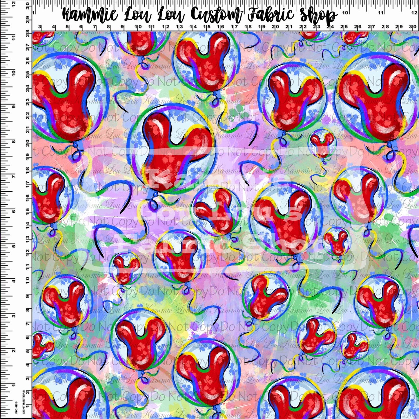 R101 Colorful Mouse - Balloons Rainbow - Reg Scale