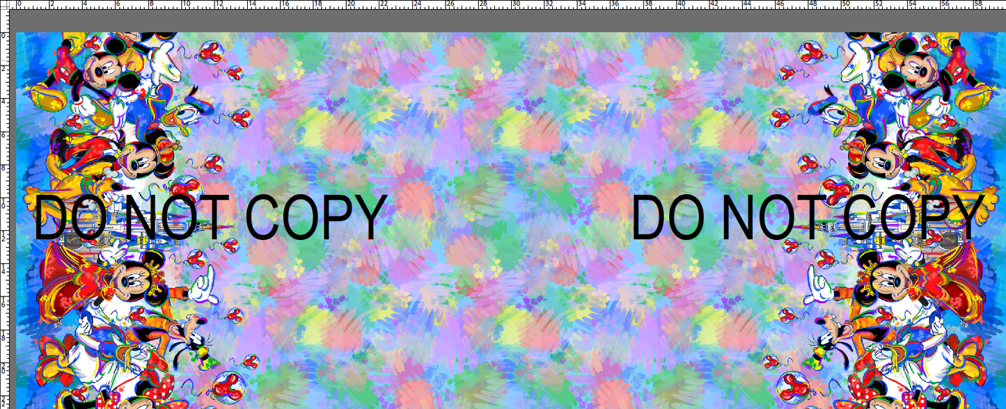R101 Colorful Mouse - Double Border - Rainbow