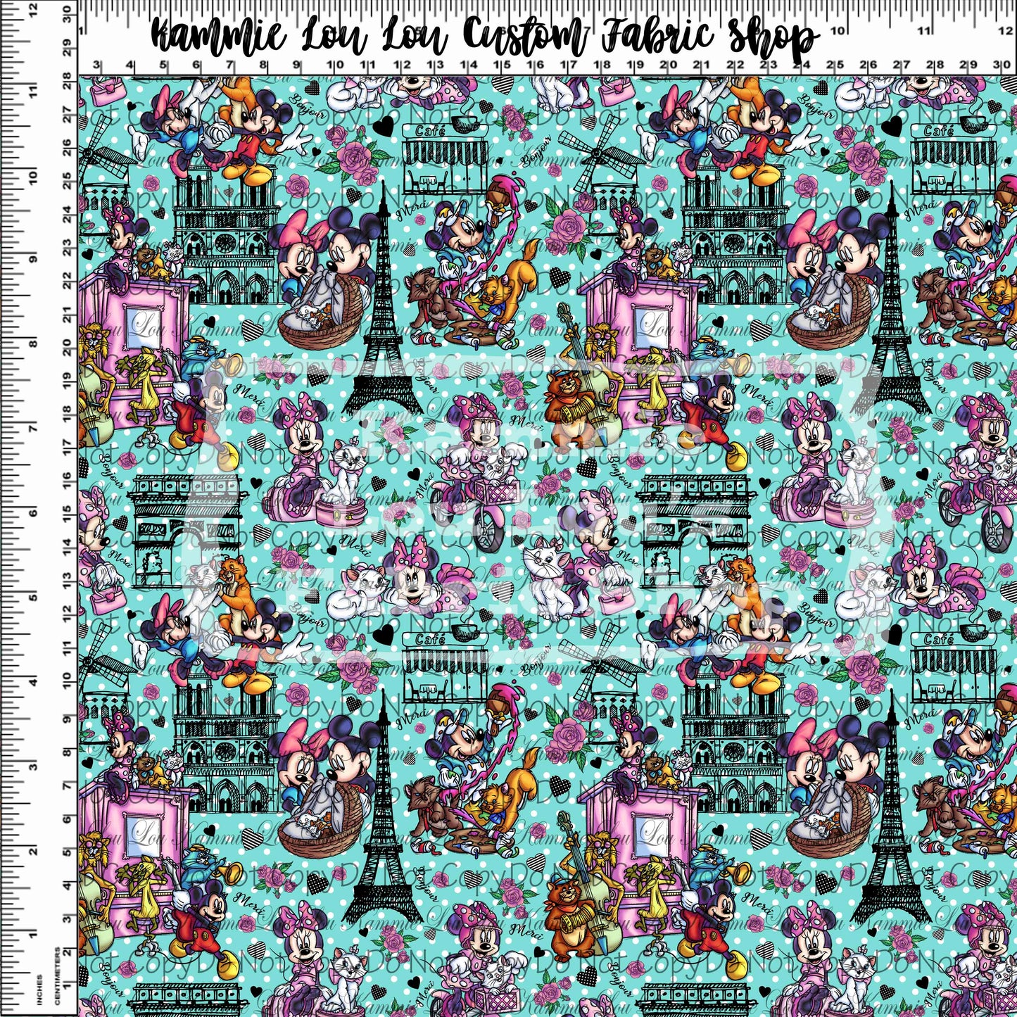 Ville De L'Amour - Main - Small Scale- Teal