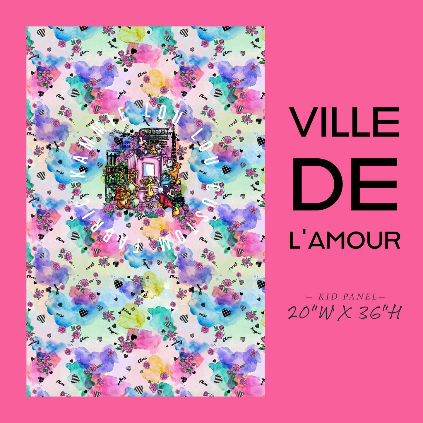 Ville De L'Amour - Panel - Child - Pastel