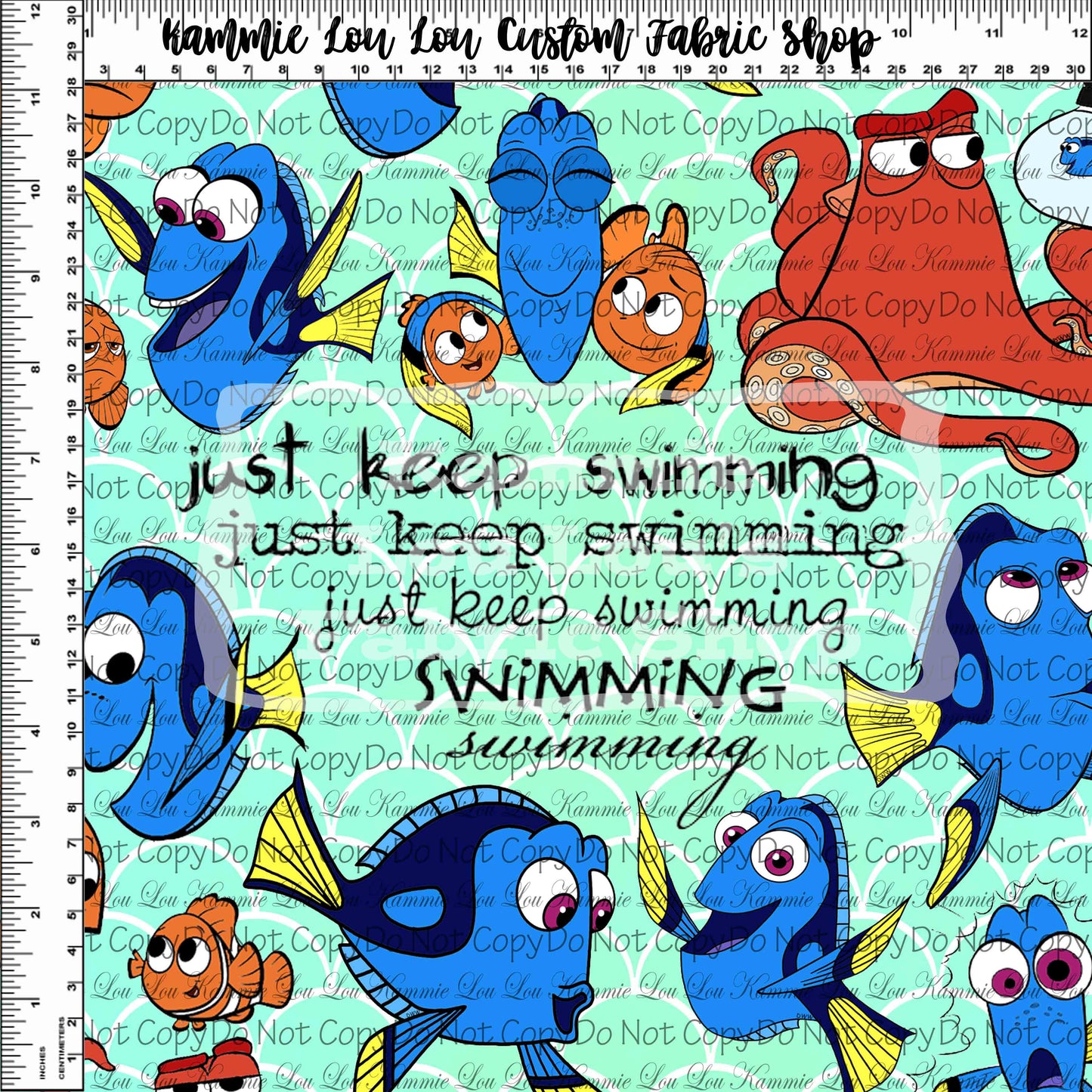 Keep Swimming - Main Design SCALES - Regular Scale