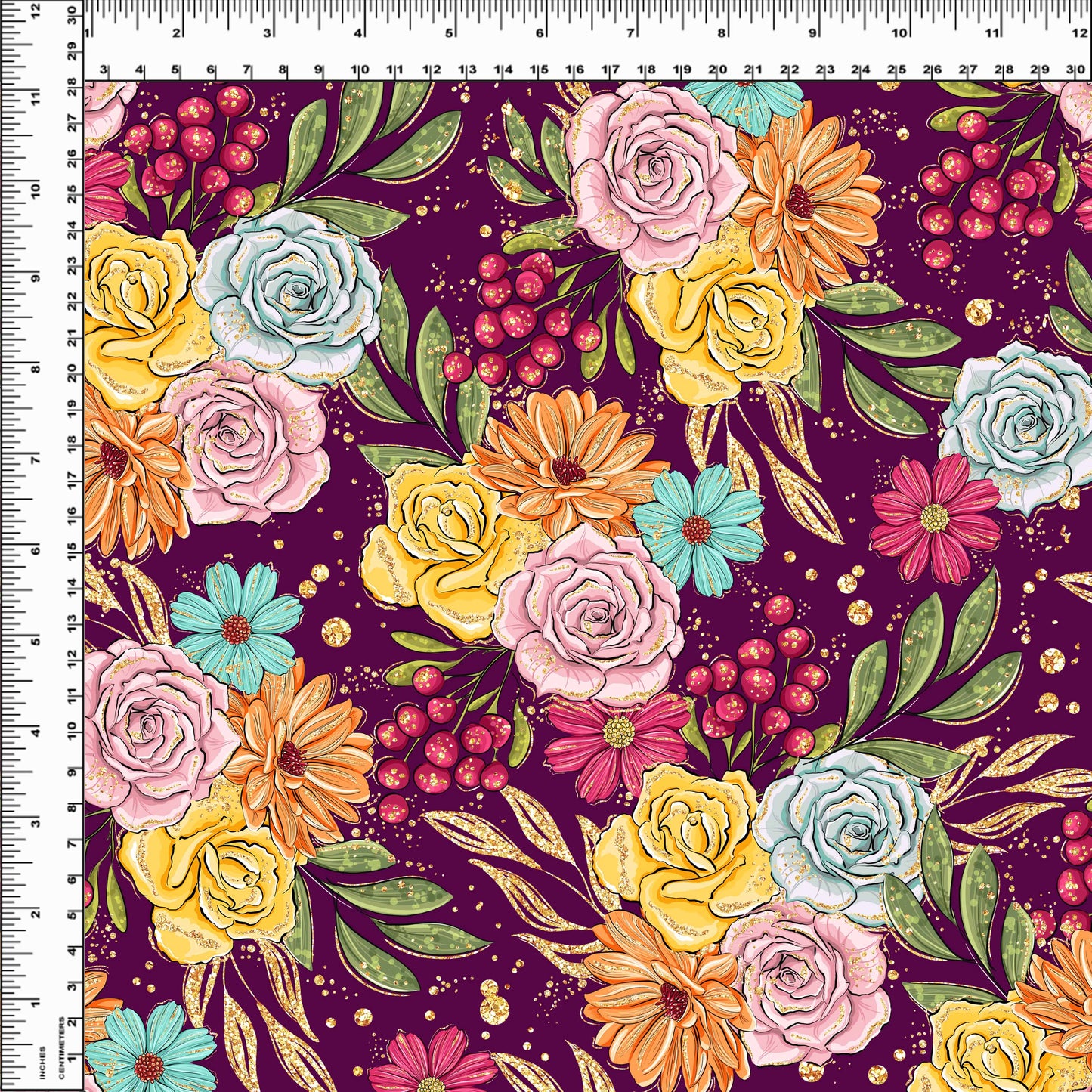 Autumn Friends - Fall Garden Burgundy