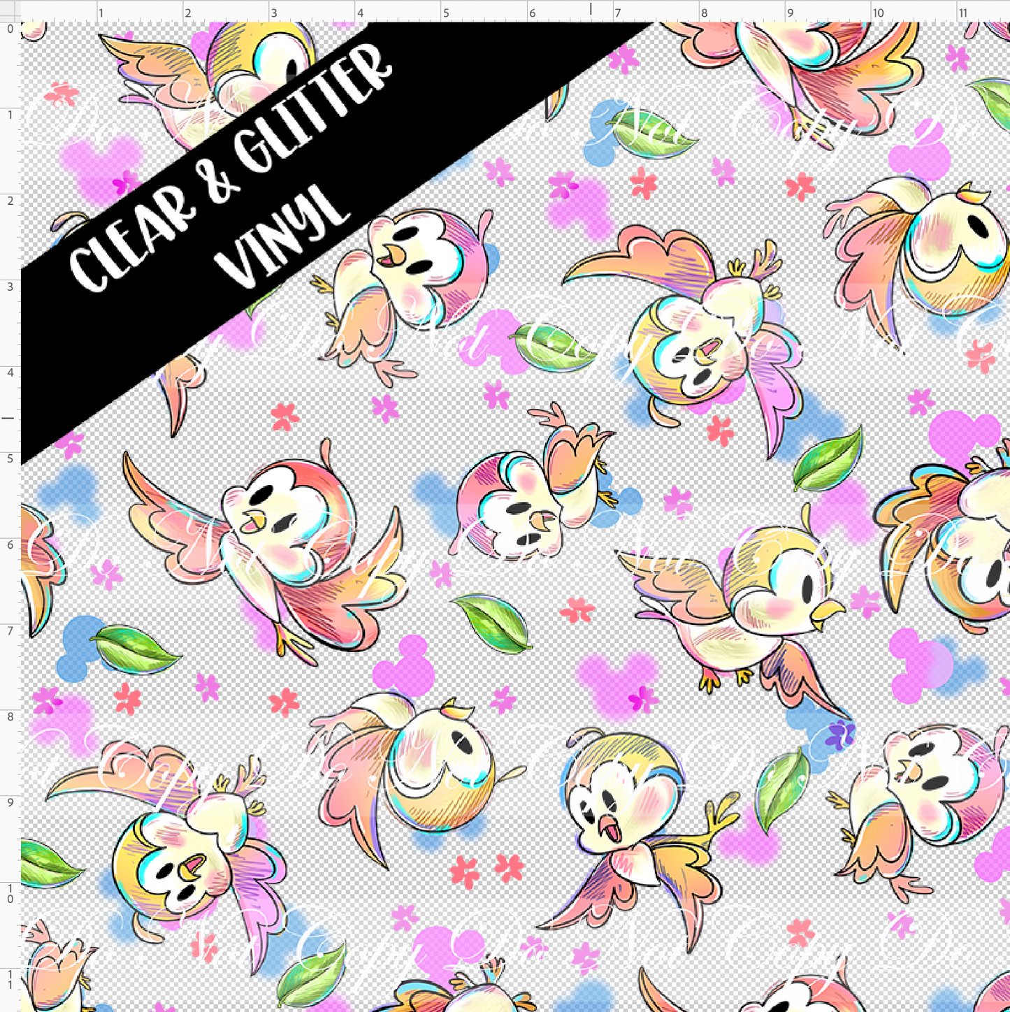 Railroad Adventures - Bird - CLEAR & GLITTER - Regular Scale