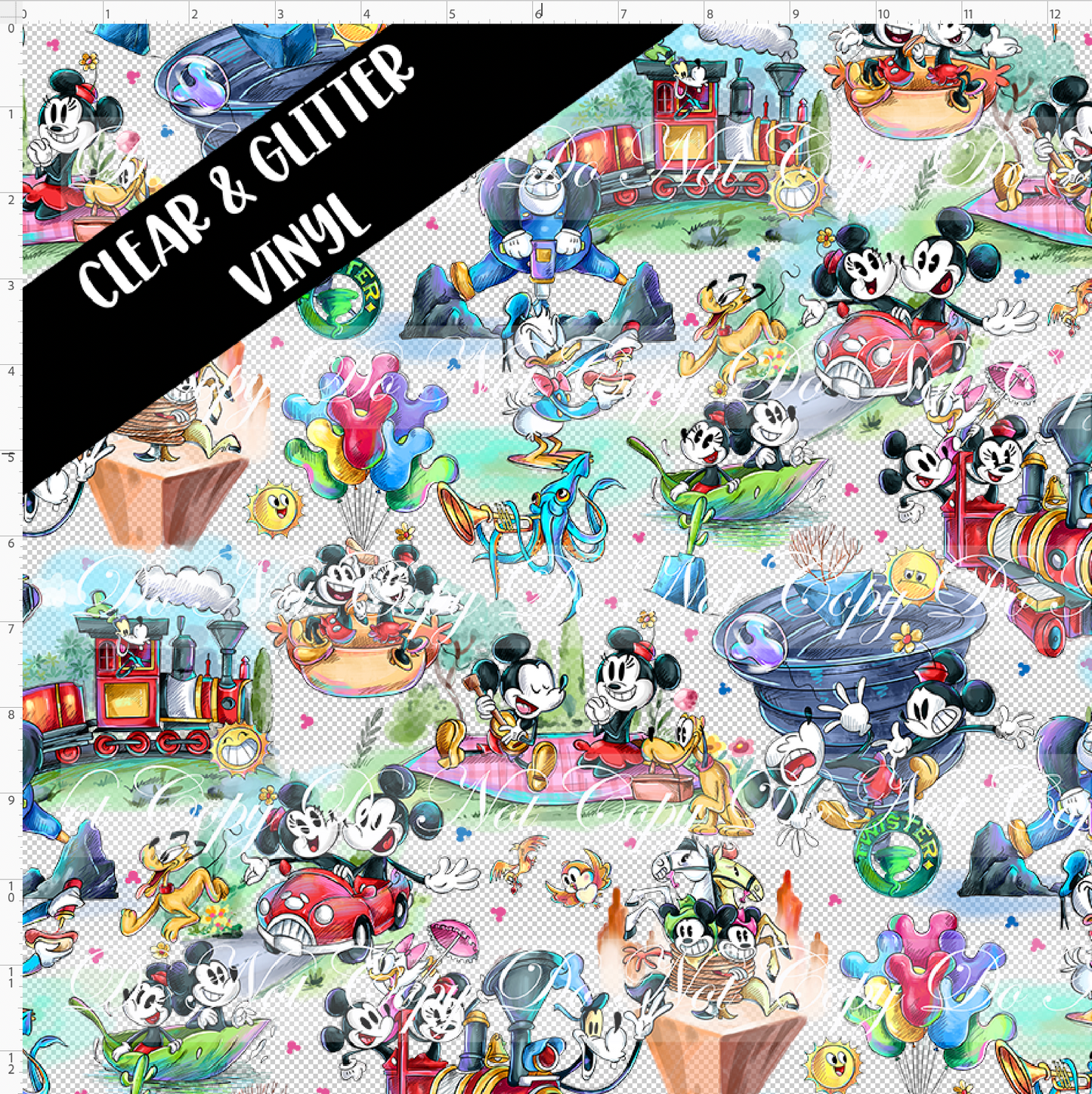Railroad Adventures - Main - CLEAR & GLITTER - Regular Scale