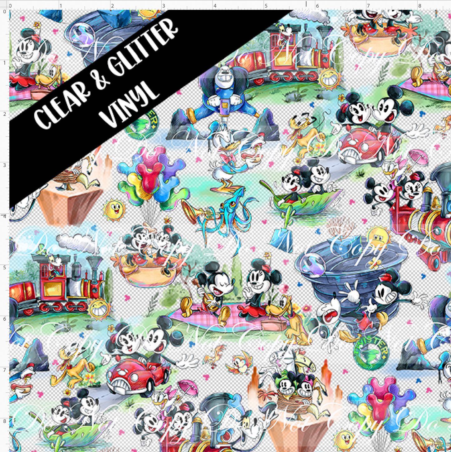 Railroad Adventures - Main - CLEAR & GLITTER - Small Scale