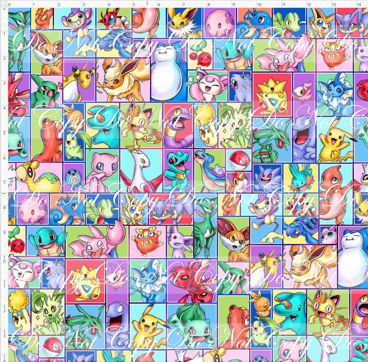 Rainbow Critters-characters squares-regular scale