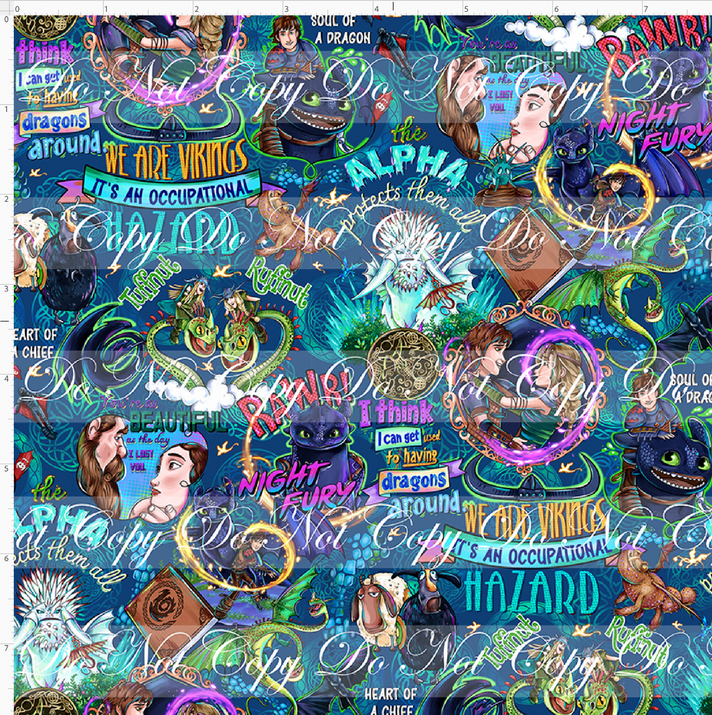 Scale of Fire -words - blue green - small scale