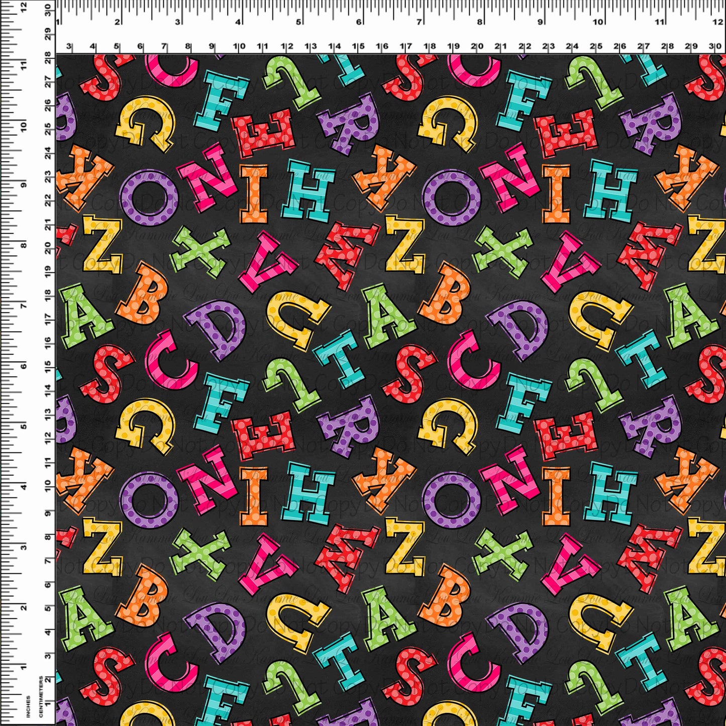 School Days - Blackboard Collection - Letter Toss - Black Chalkboard - Small Scale