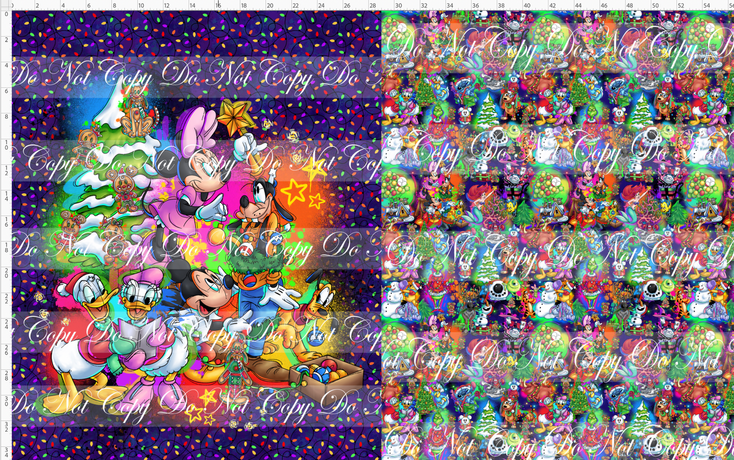 A Main Street Christmas -Childrens Blanket Panel 58W x 36H