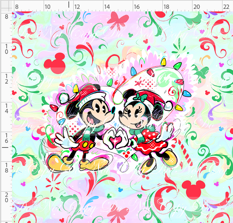 RETAIL LISTING: Kawaii Christmas - Panel - Simple Coordinate - Colorful - Mice - ADULT