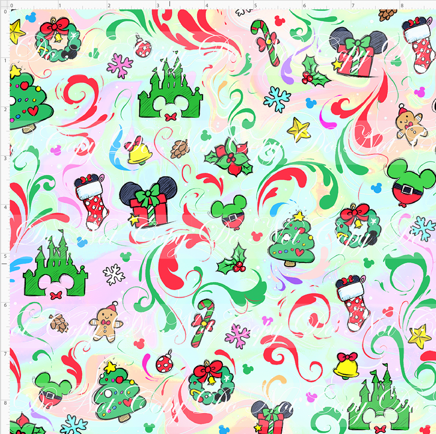 Kawaii Christmas - Detailed Coordinate - Colorful - SMALL SCALE