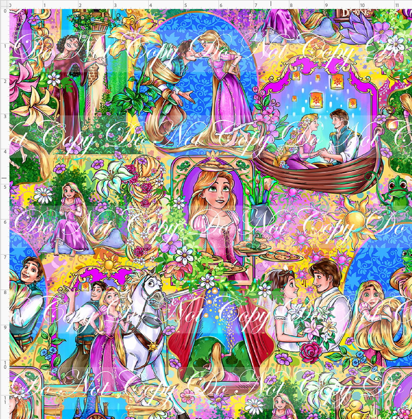 Golden Locks - Main Design #2 - Yellow - REGULAR SCALE