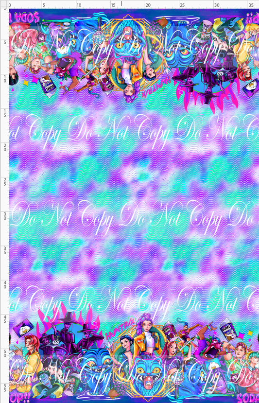 KPOP Huntrix - Double Border - Purple Aqua