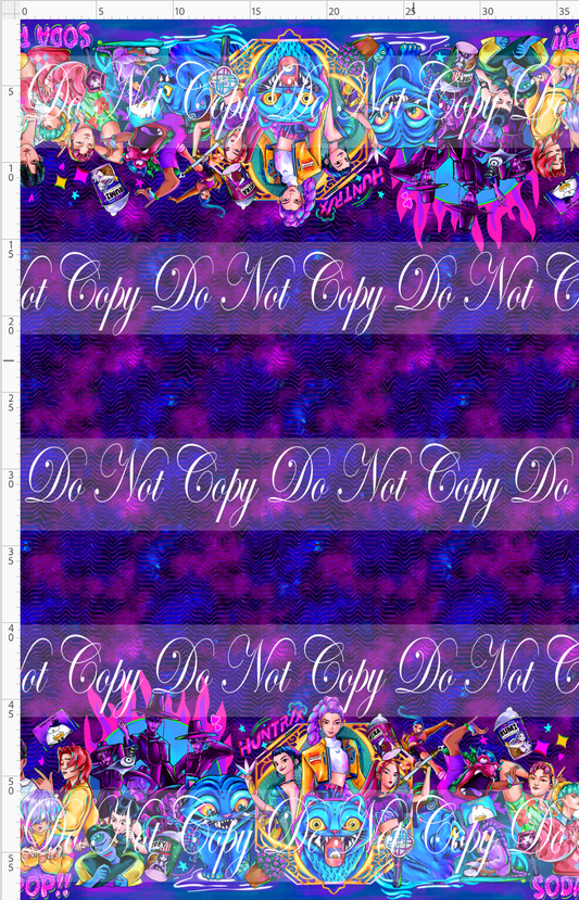 KPOP Huntrix - Double Border - Purple Blue