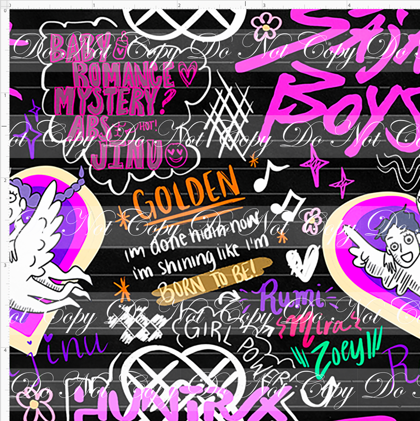 Huntrix Silhouettes - Notebook - Black - SMALL SCALE