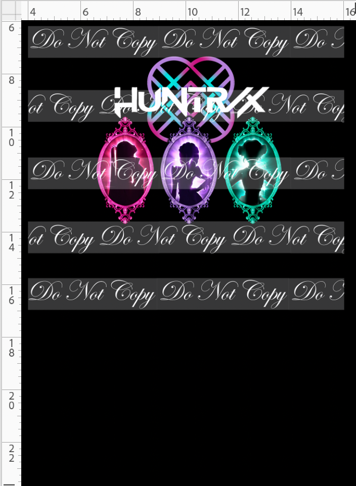 Huntrix Silhouettes - Panel - CHILD - Black