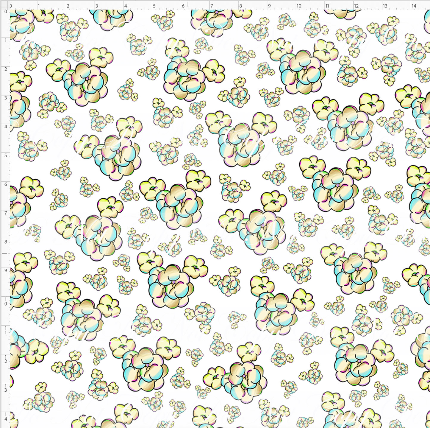 Snack Time Magic - Popcorn Heads - White - No confetti - Regular Scale