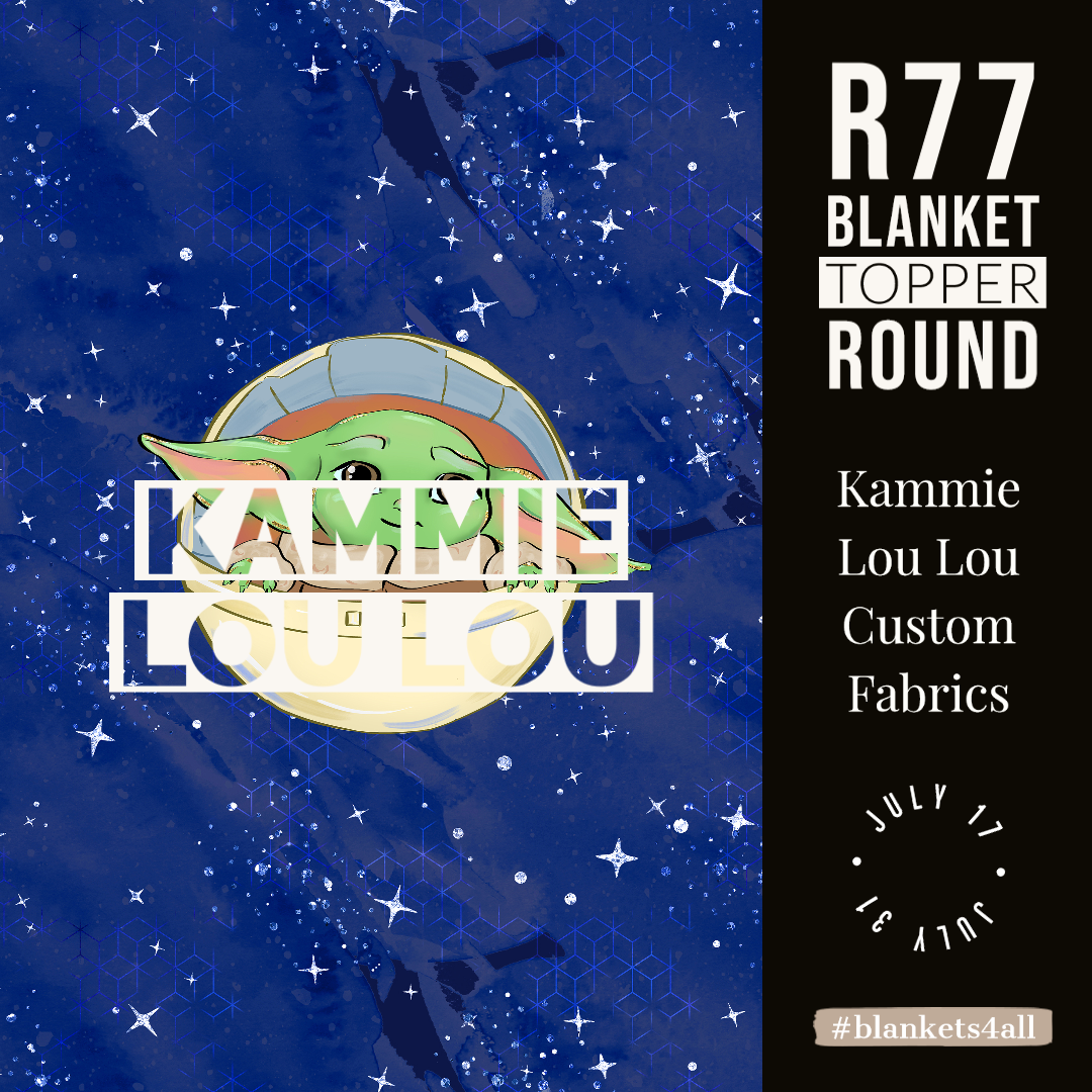 Space Baby Blue - Full Size Blanket Panel 58W x 72H