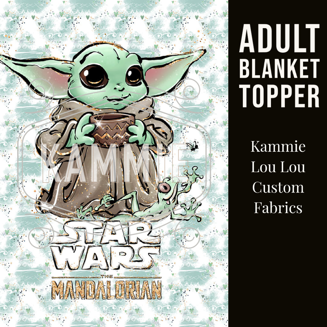 Space Baby Coffee - Full Size Blanket Panel 58W x 72H