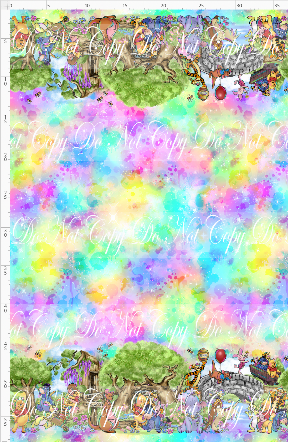 Sweet like hunny - double border - pastel