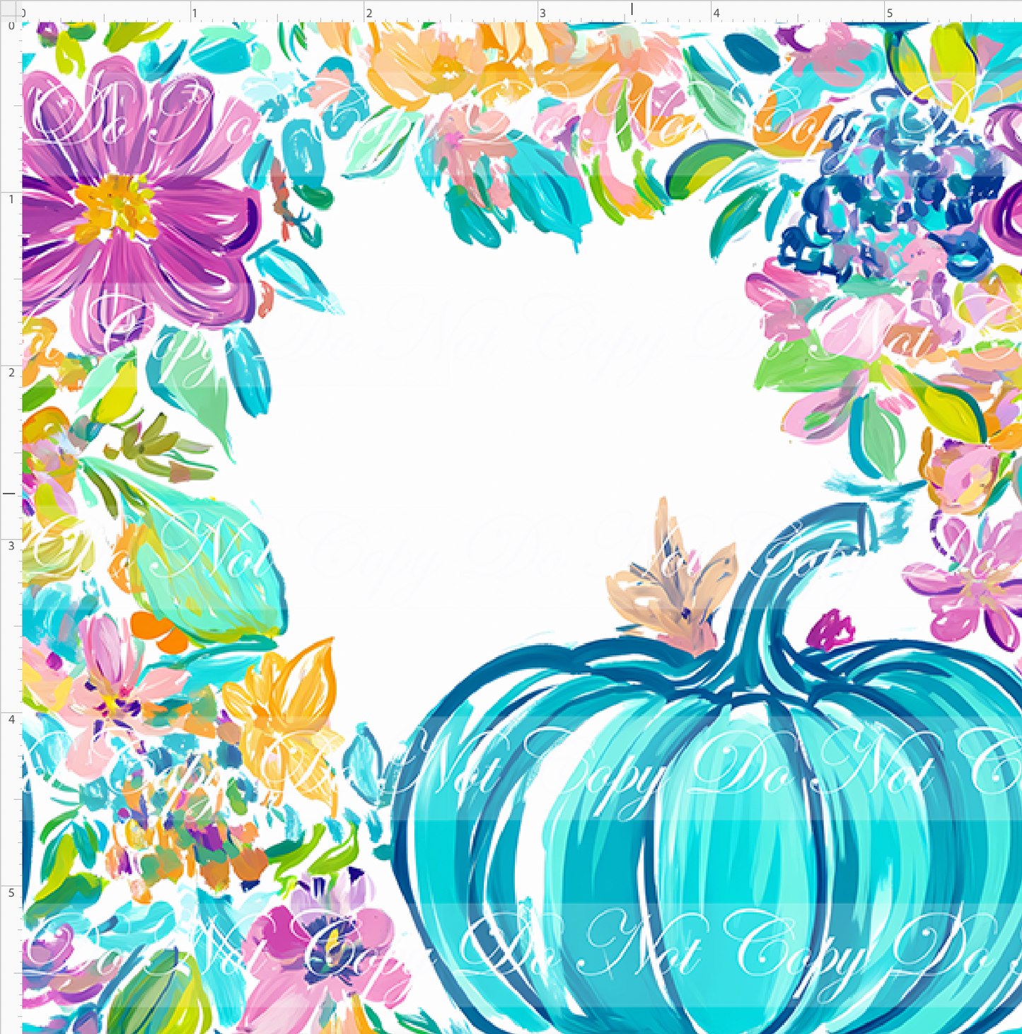 Teal & Floral Fall - Design 2