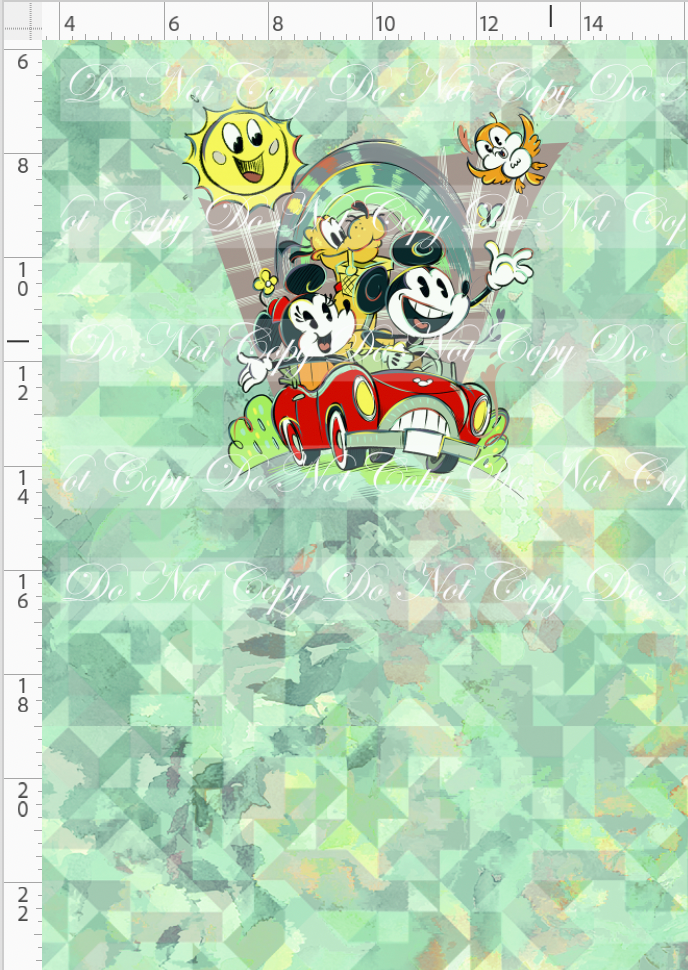 The mouse Express - Panel - mice and sun -vintage - CHILD