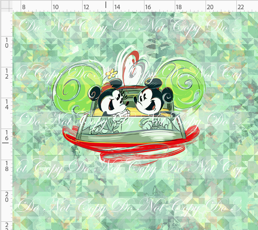 The mouse Express - Panel - mouse car - vintage - ADULT