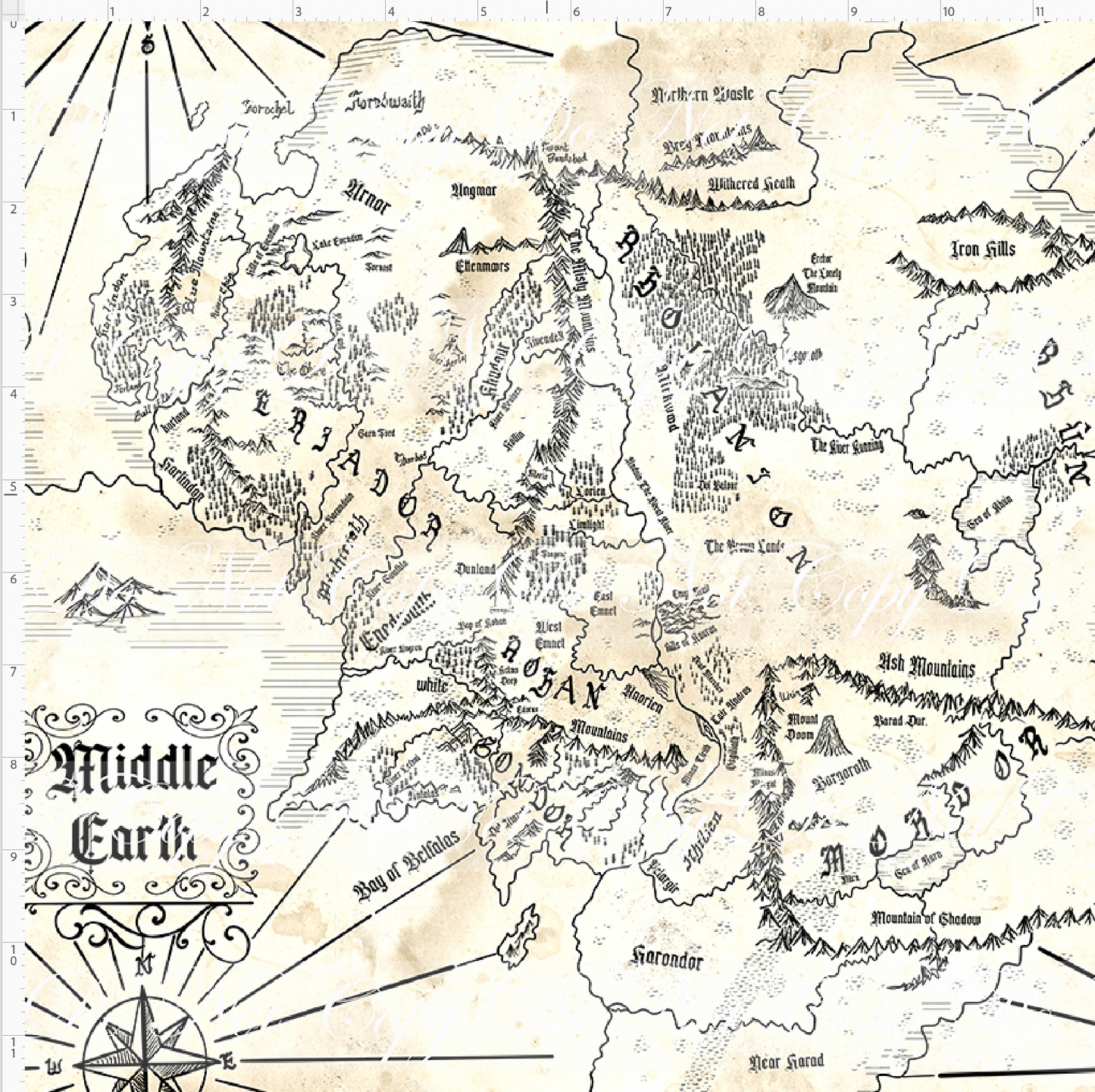 The shire-map-tan-regular scale