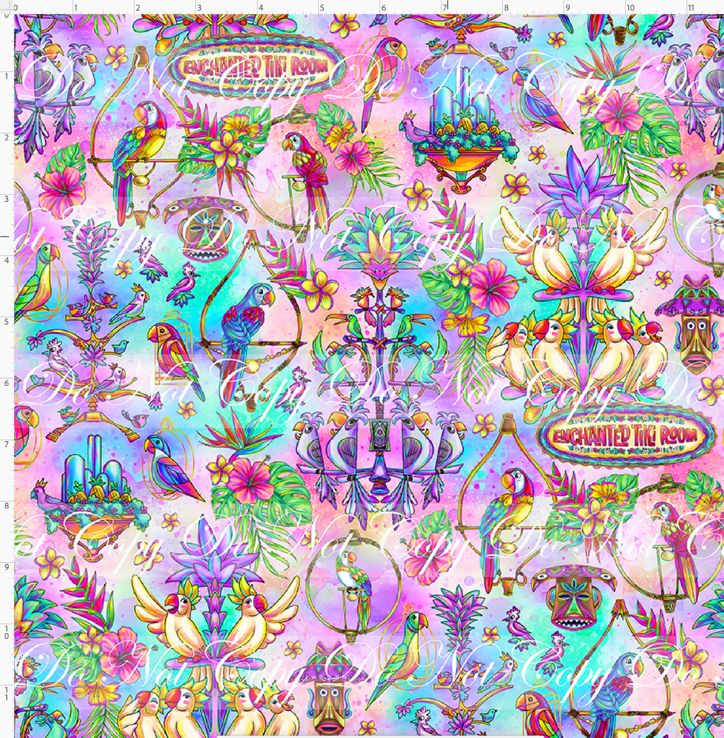 Tiki Birds - Main - Regular Scale - Rainbow