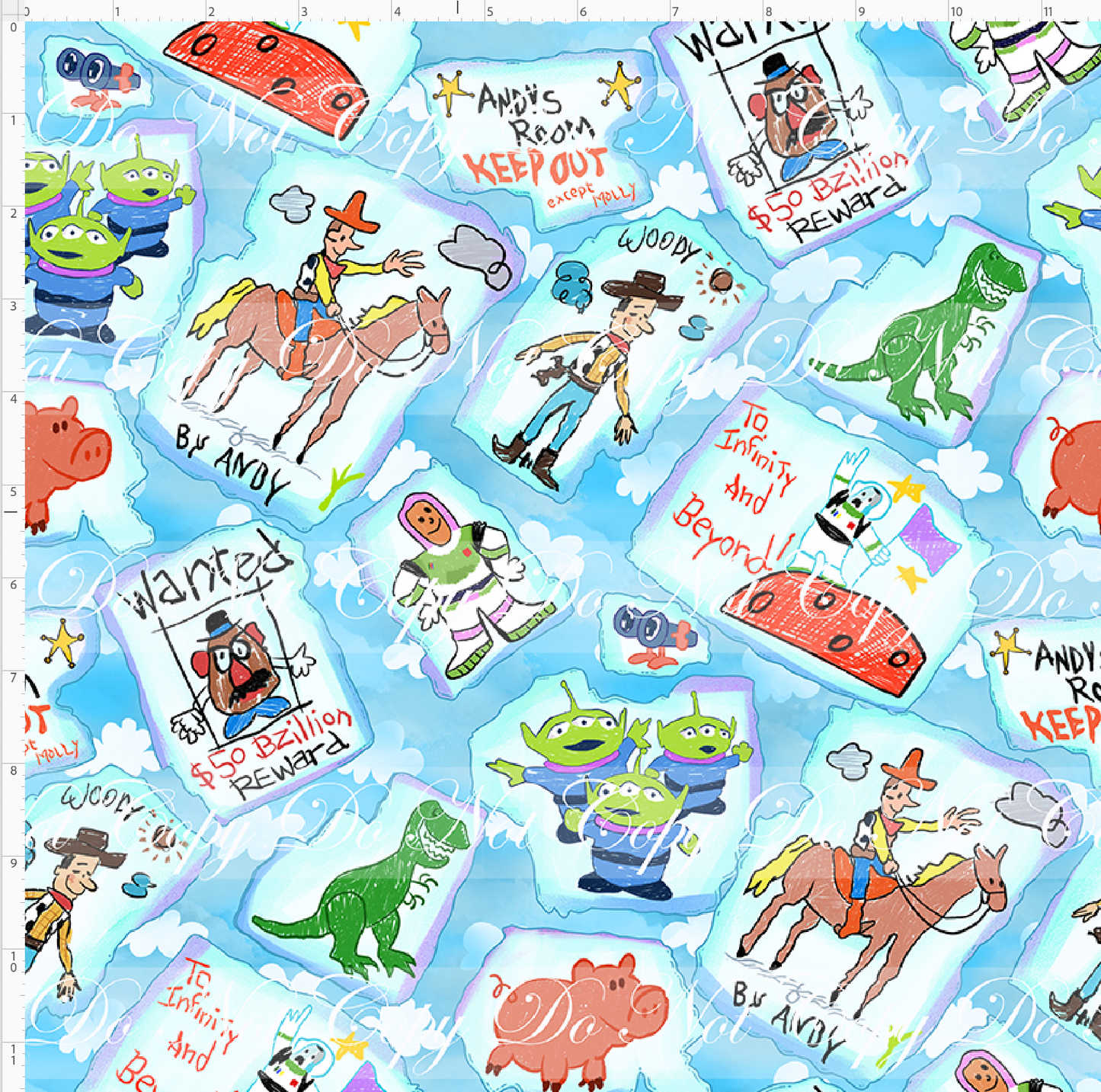 Toyland Tales - Andys Drawings - Light Blue