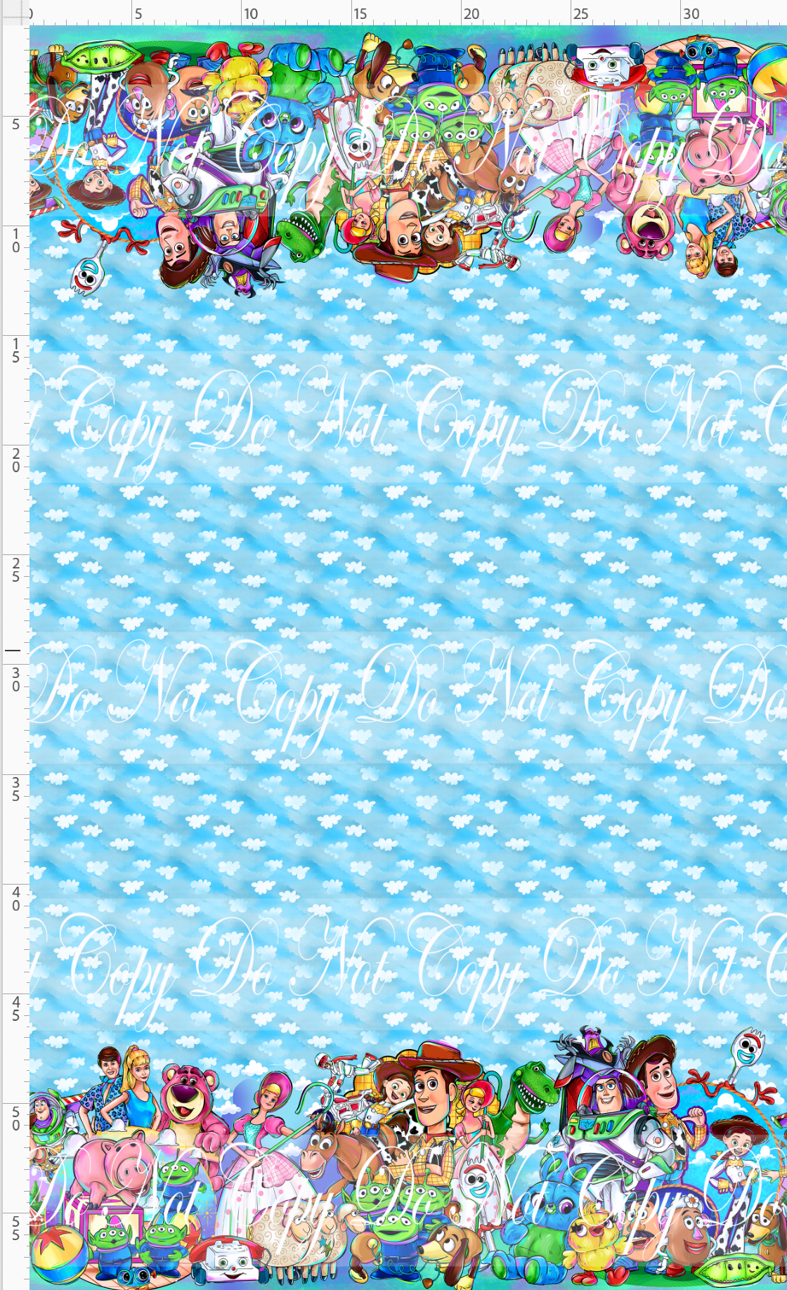 Toyland Tales - Double Border - Clouds Background
