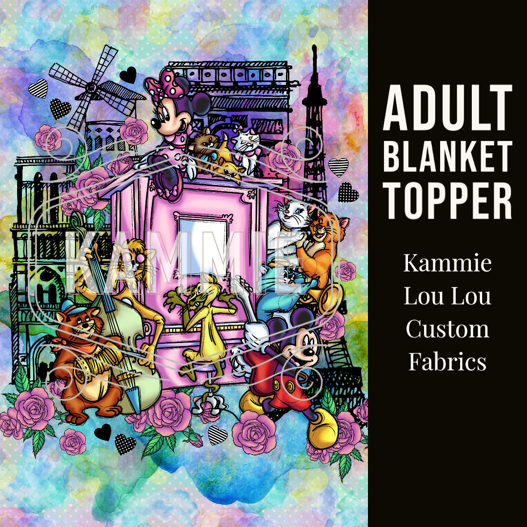 Ville De L'Amour - Full Size Blanket Panel 58W x 72H