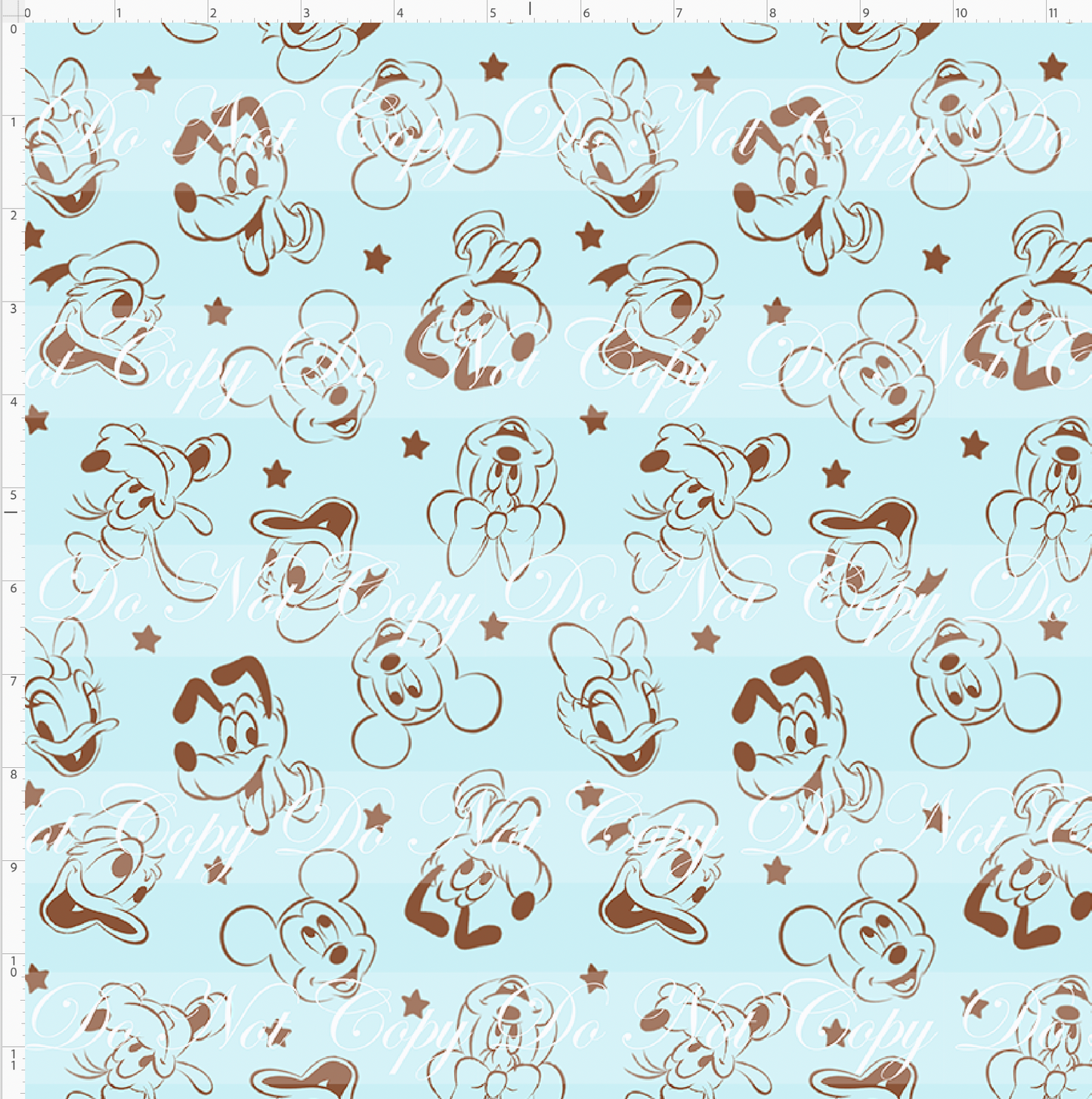 Vintage Confections - Character Head Toss - Vintage Blue with Brown