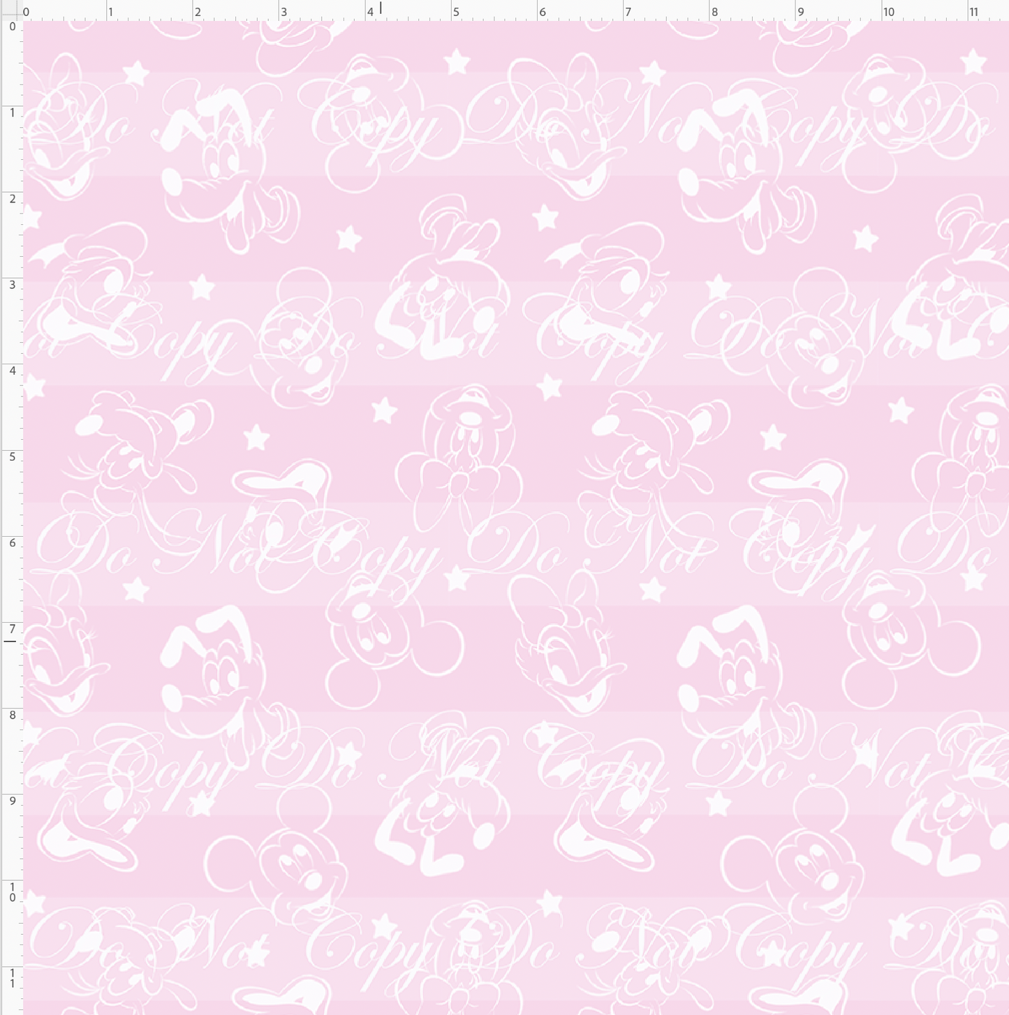 Vintage Confections - Character Head Toss - Vintage Pink with White