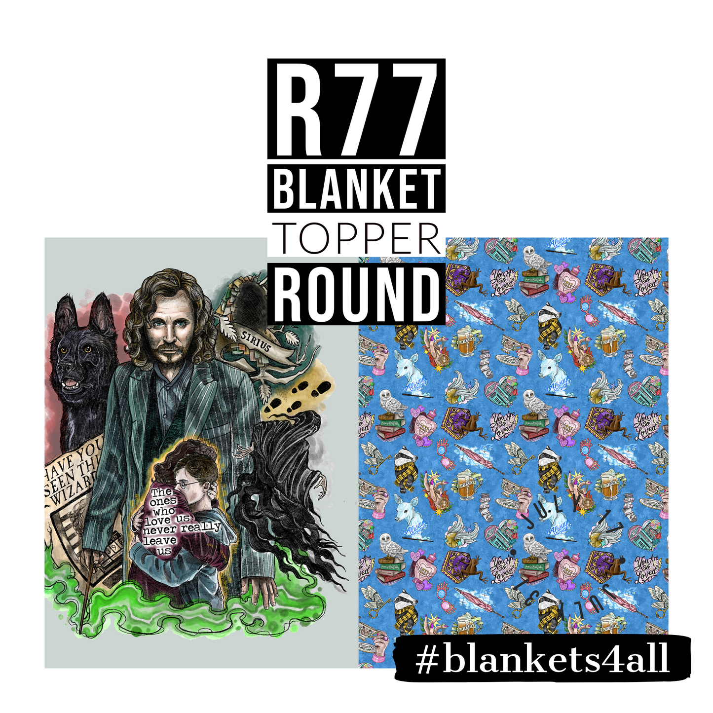 Wizard Word - Sirius - Childrens Blanket Panel 58W x 36H