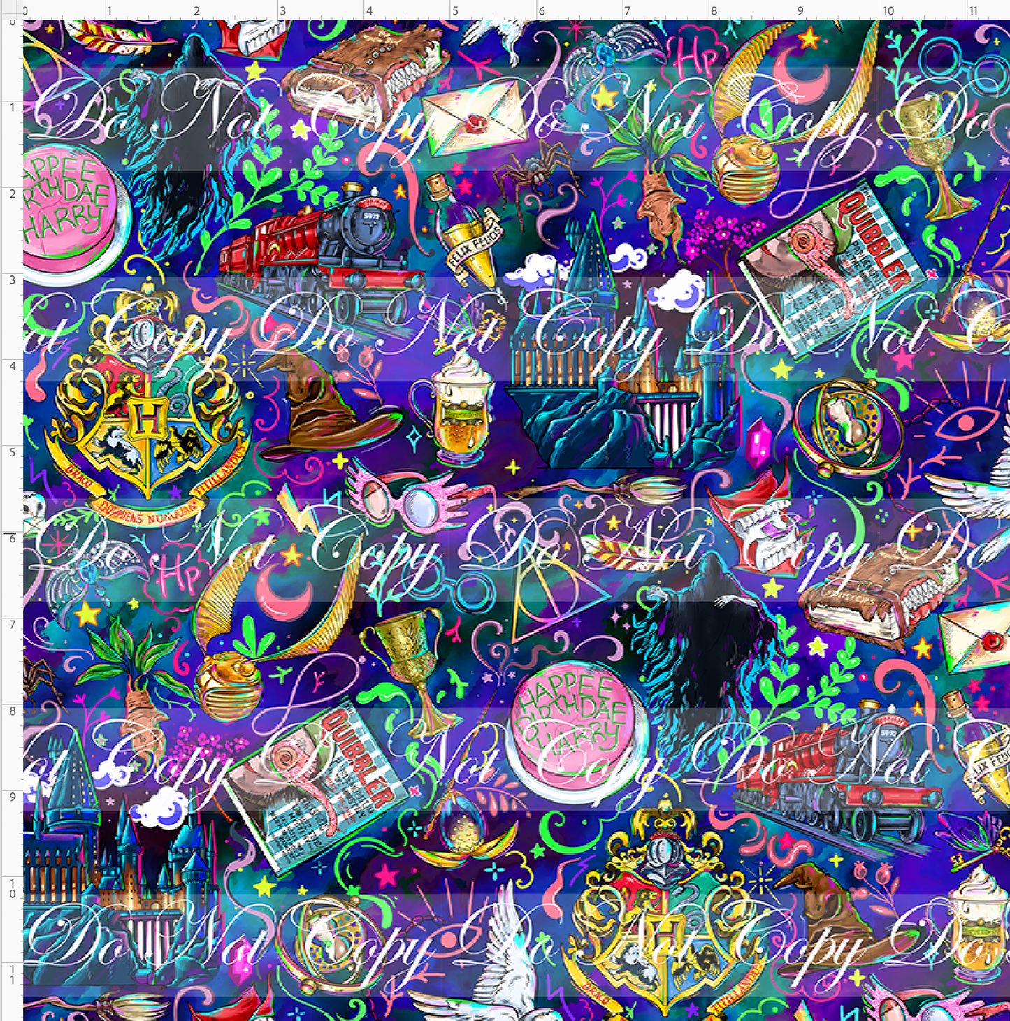 Wizards and Wonders - Elements - Navy - REGULAR SCALE